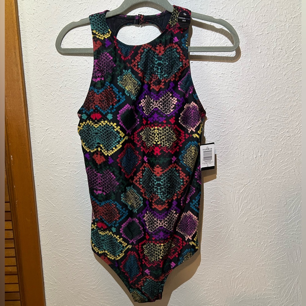 NWT torrid snake print swimsuit